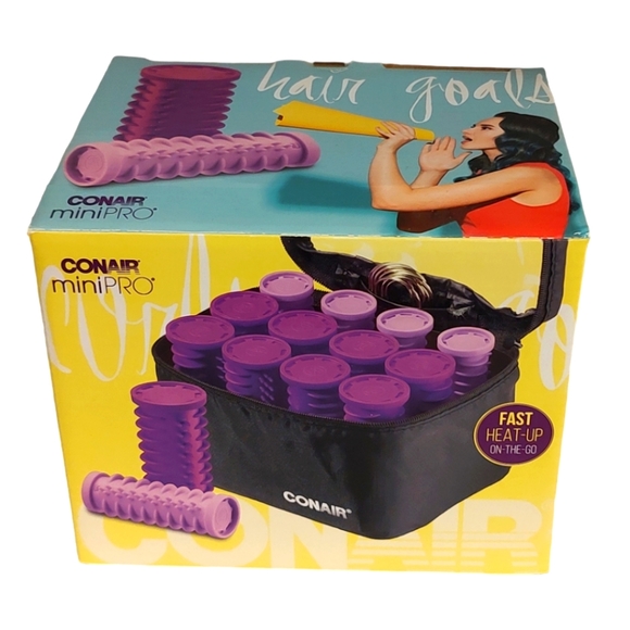 Conair Hair New Conair Minipro Hair Rollers Travel Curlers 2 Roller Set Electric Plugin